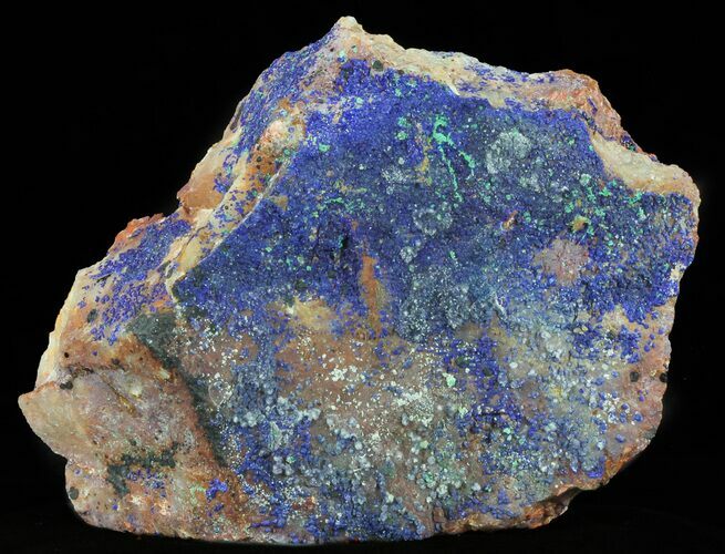 Malachite with Azurite Crystal Specimen - Morocco #60728